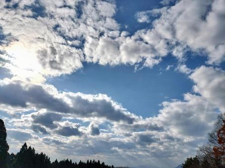 函館の青空 青空,晴天,雲の写真素材