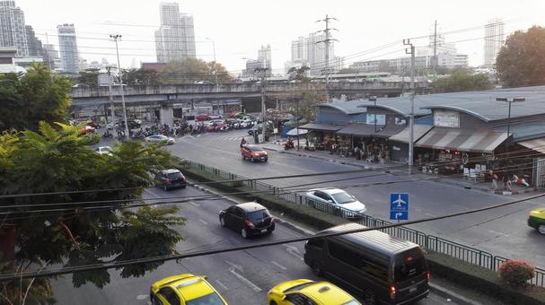 バンコクの道路 バンコクの道路 タイ,バンコク,海外の写真素材