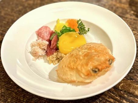 海宝ばくだん ~蟹甲羅仕立て~ 海宝ばくだん ~蟹甲羅仕立て~ 居酒屋,居酒屋メニュー,かにの写真素材