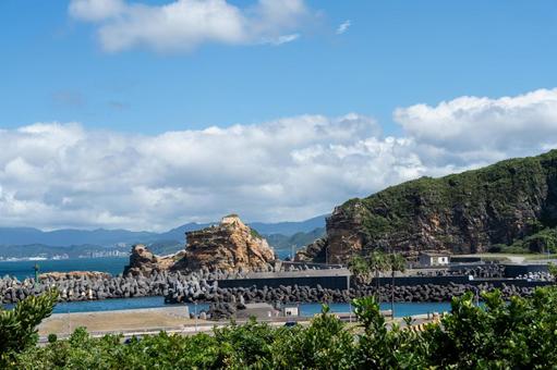 野柳散策 野柳,台湾,台北の写真素材
