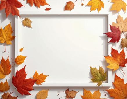 紅葉のフレーム 秋イメージ 紅葉のフレーム 秋イメージの写真