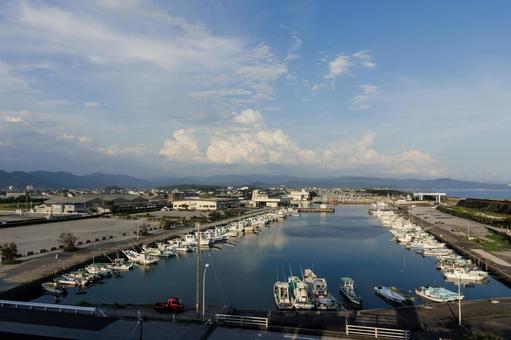 高知県香南市 吉川漁港 高知県香南市 吉川漁港 香南市,物部川河口,土佐湾の写真素材