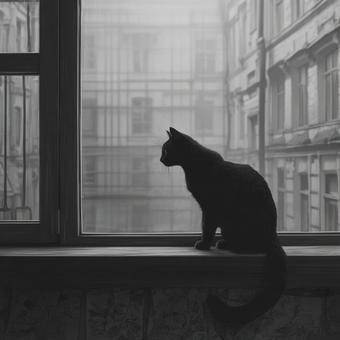 窓辺の猫 窓辺の猫の写真