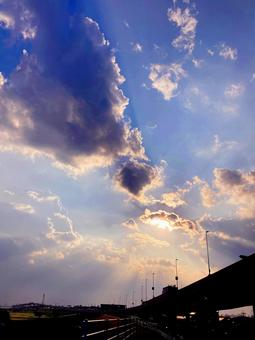 夏空 夏空 夏空,雲,白の写真素材