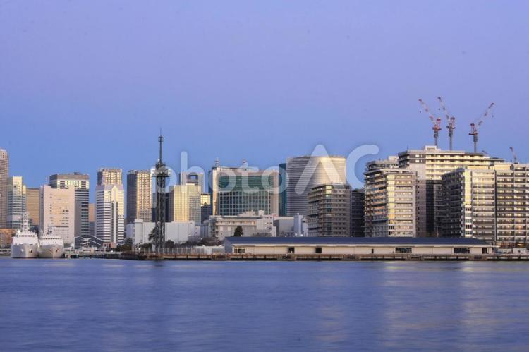 晴海客船ターミナル跡地 晴海フラッグ,晴海客船ターミナル,航行管制信号の写真素材