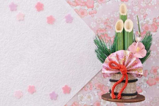 正月フレーム 年賀状,フレーム,正月飾りの写真素材