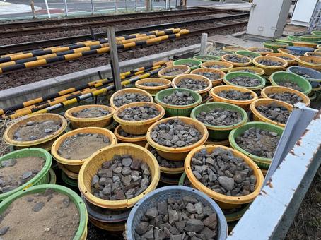 線路の砕石(バラスト) 線路の砕石(バラスト) 保守,鉄道,線路の写真素材