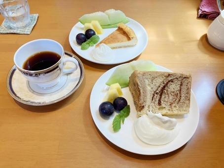 カフェのケーキセット カフェのケーキセット カフェ,喫茶店,ケーキセットの写真素材