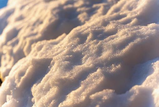 夕陽に輝く雪面 雪,冬,雪景色の写真素材