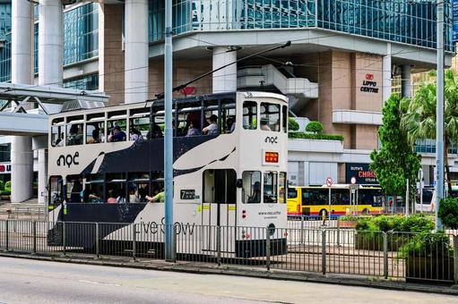 香港・二階建てトラム 香港・二階建てトラム 香港,トラム,路面電車の写真素材