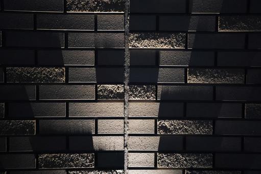 ２種類のレンガの壁のテクスチャ2 レンガ,壁材,夜景の写真素材