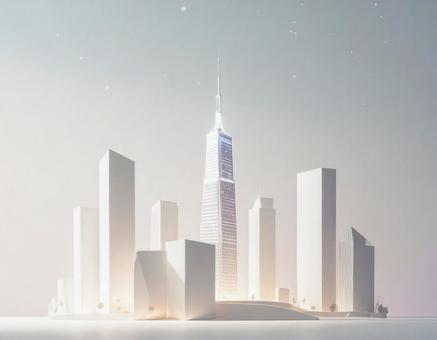 高層ビルの都会の模型 高層ビルの都会の模型の写真