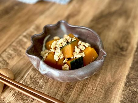 かぼちゃのそぼろ煮 かぼちゃのそぼろ煮 かぼちゃのそぼろ煮,かぼちゃの煮物,かぼちゃ料理の写真素材