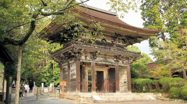 初秋の長等山園城寺(三井寺)大門 初秋の長等山園城寺(三井寺)大門 三井寺,大門,仁王門の写真素材