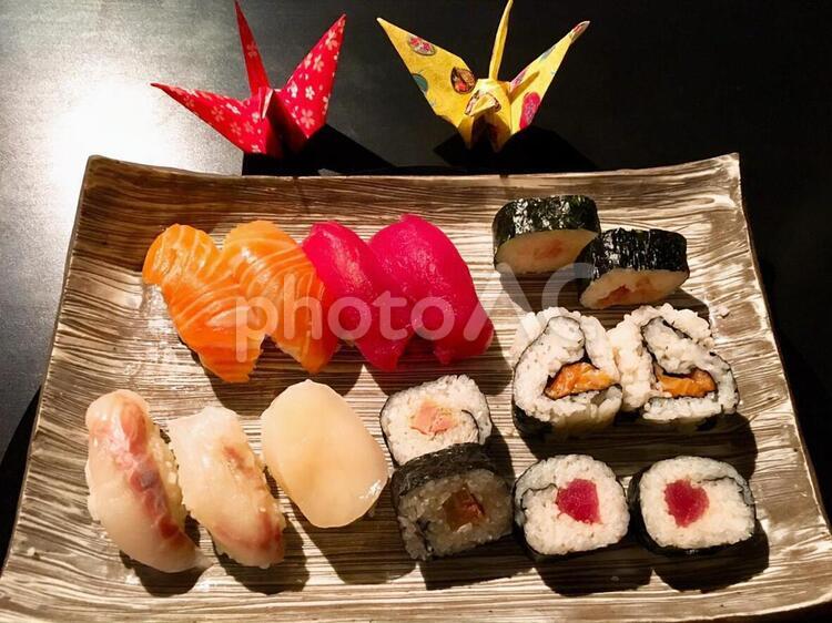 お寿司の盛り合わせ 寿司,食事,食べ物の写真素材
