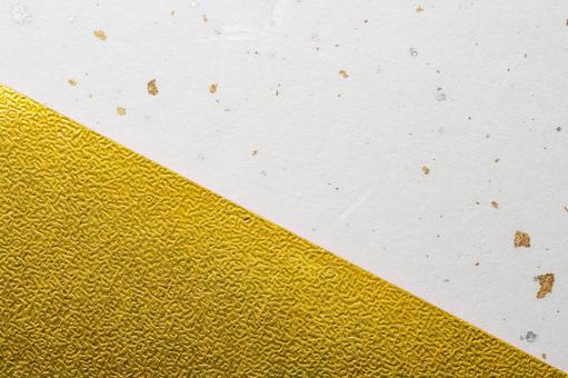 金箔風の白と金の和紙模様 和紙,紙,金箔の写真素材