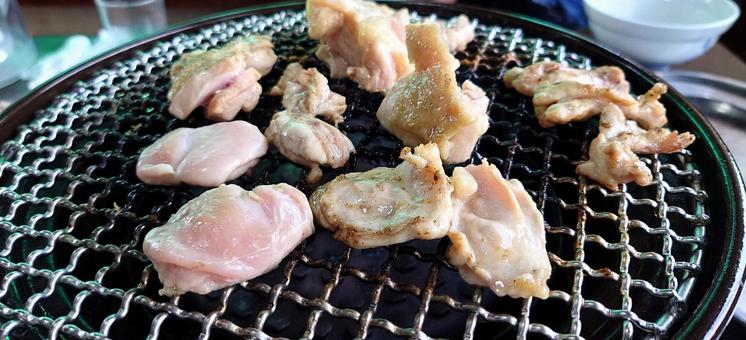 焼き鳥 焼き鳥 焼き鳥,網焼き,鶏の写真素材