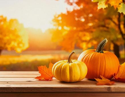 秋のイメージ、ハロウィン(収穫祭)の写真