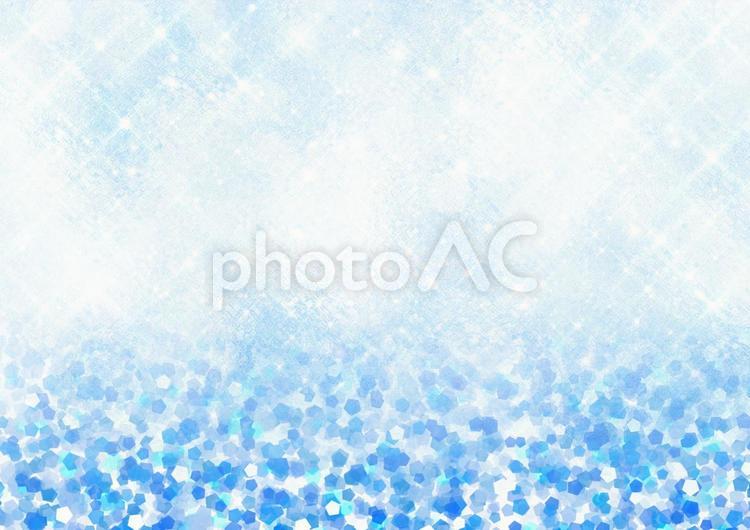 キューブガラス光沢背景とラメ風イラスト　背景素材（青）  キューブ,ガラス,光沢の写真素材