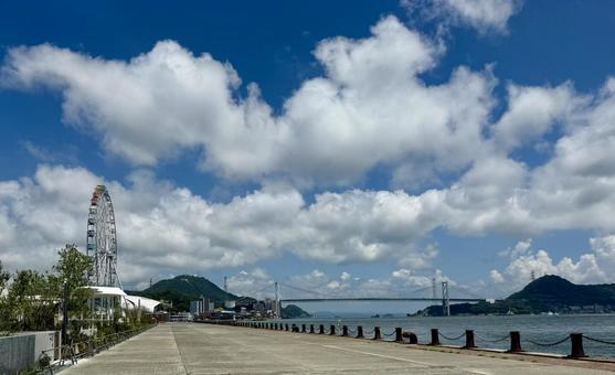 2025年夏 山口県下関市唐戸関門海峡 2025年夏 山口県下関市唐戸関門海峡 唐戸,下関,市場の写真素材