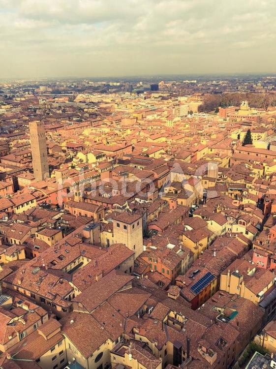 イタリア　ボローニャの街並み ボローニャ,街並み,市街地の写真素材