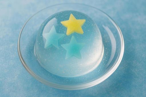 星入り七夕ゼリー 星入り七夕ゼリーの写真