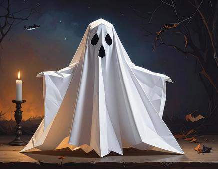 ハロウィンゴーストのペーパークラフト ハロウィンゴーストのペーパークラフトの写真