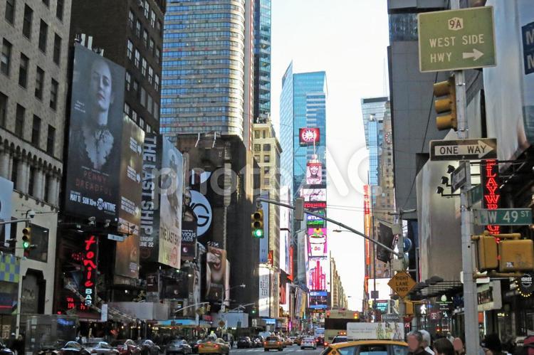 ニューヨーク　タイムズスクエア 旅,屋外,観光の写真素材