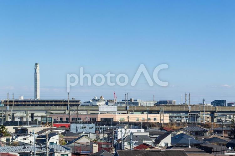 東京都北区赤羽からの風景 赤羽,東十条,北区の写真素材
