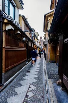 京都市　祇園の町並み 祇園,京都,街並みの写真素材