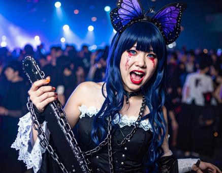 地雷系女子・チェーンソー持込ご遠慮下さい 地雷系女子・チェーンソー持込ご遠慮下さい 地雷系,推し活,女子の写真素材
