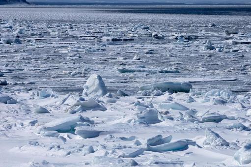 流氷が押し寄せるオホーツク海 流氷が押し寄せるオホーツク海の写真