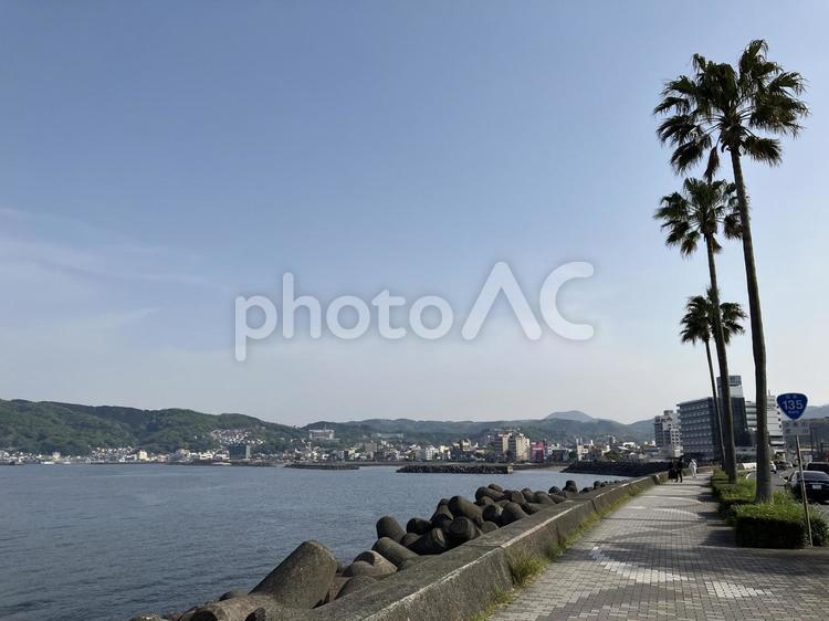 伊東の海 街並み,風景,海の写真素材