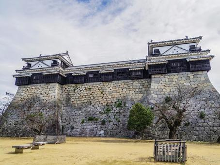 【愛媛県】松山城天守閣 松山城,愛媛県,松山市の写真素材