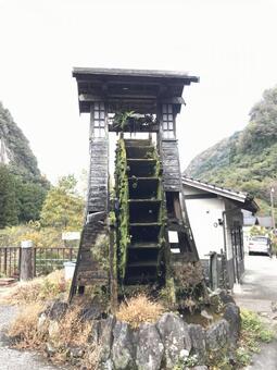 水車 水車,田舎,昔の写真素材