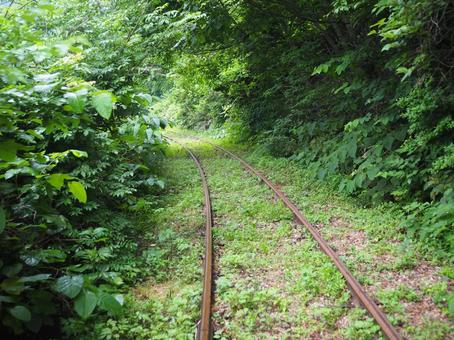 廃線 廃線 鉄道跡,線路,廃線の写真素材