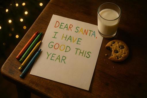 色鉛筆とサンタ手紙 色鉛筆とサンタ手紙の写真