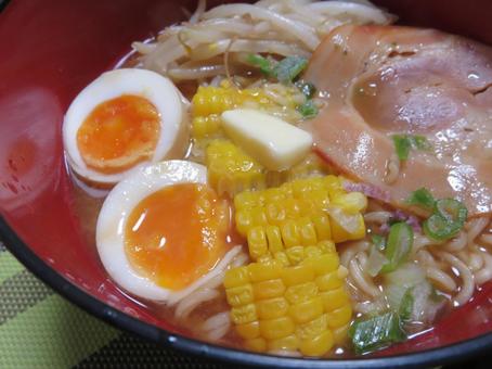 Photo, corn butter ramen, home ramen, corn, 