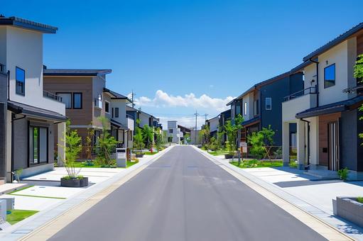 整備された戸建て住宅街・住宅展示場 整備された戸建て住宅街・住宅展示場の写真