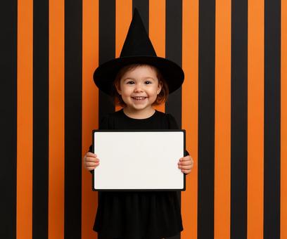 ハロウィン魔女の子供素材 ハロウィン魔女の子供素材の写真