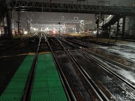 宮田前踏切　軌道 jr東日本,jr,jr貨物の写真素材