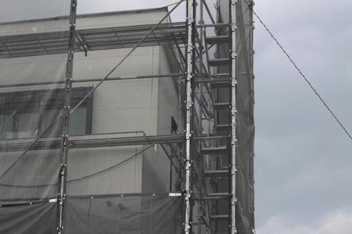 リフォーム 足場,鉄骨,リフォームの写真素材