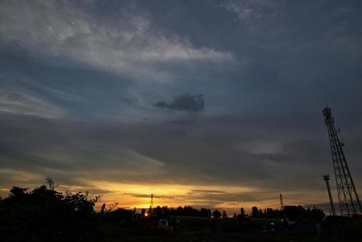 夕焼け 2025/7/31 夕焼け 2025/7/31 夕焼け,夕暮れ,夕方の写真素材