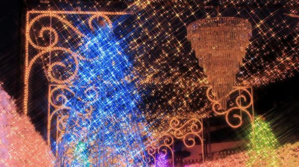 御殿場高原時之栖のイルミネーション イルミネーション,夜景,ライトアップの写真素材