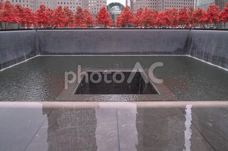 追悼の泉（グラウンド・ゼロ） 追悼,泉,滝の写真素材