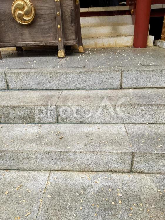 節分で投げられた地面に落ちた豆 節分,2月,2月3日の写真素材