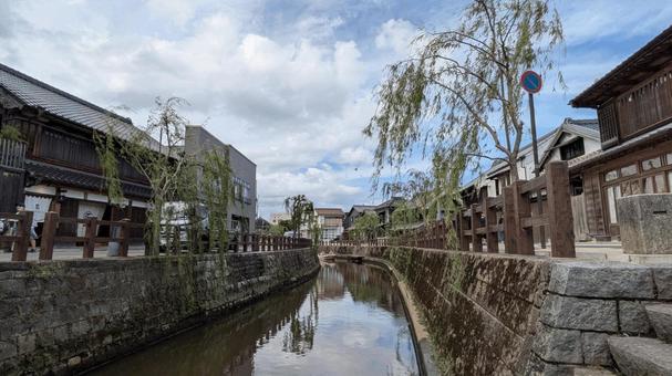 北総の小江戸・佐原の町並みと小野川 佐原,伝統建築,重要文化財の写真素材