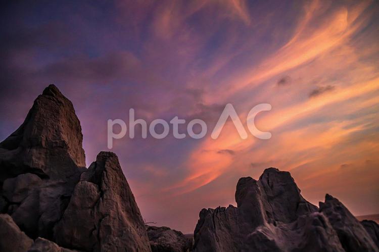 夕空のアトリエ 夕空のアトリエ 夏,海,波の写真素材