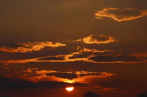 夕陽 夕陽の写真