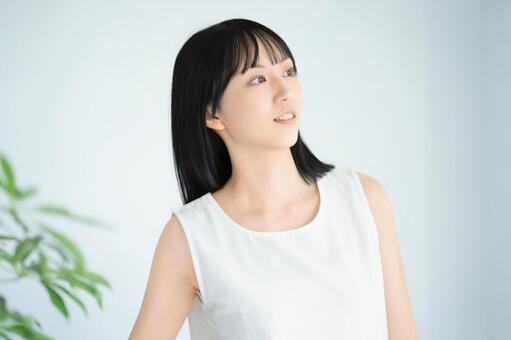 若い女性の美容イメージ 女性,美容,笑顔の写真素材